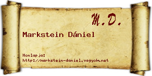 Markstein Dániel névjegykártya